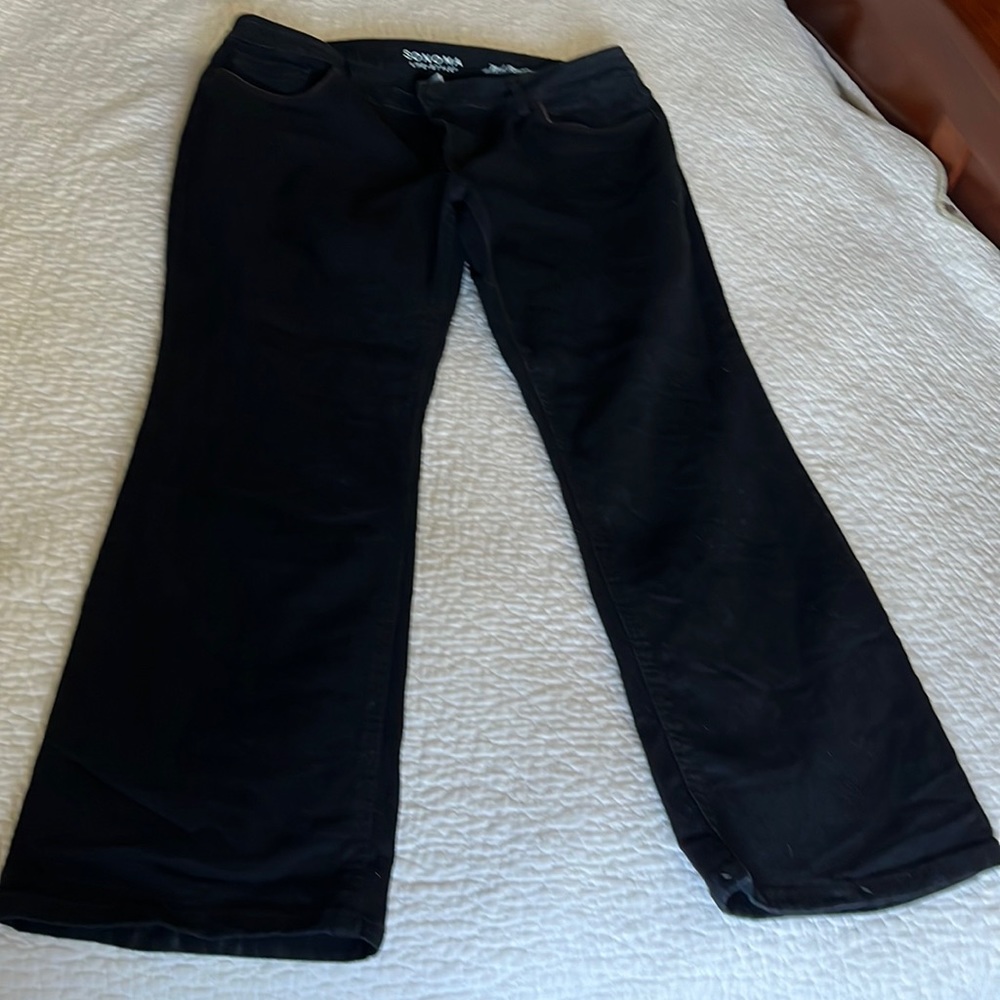 Sonoma women’s jeans 16short mid rise Demi boot cut